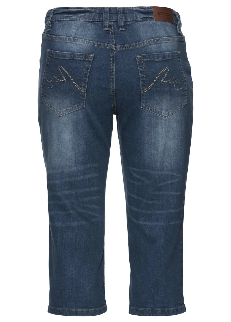 sheego Caprijeans blue denim, Blue denim, – Produktbild 3 von 3
