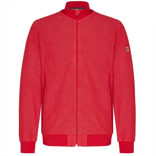 TAO Sportswear TAO Sportswear Herren Freizeitjacke FRÄNCKY aus Bio-Baumwolle, Rot, – Produktbild 3 von 4