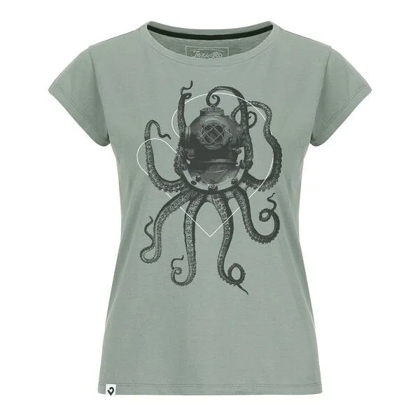 Lexi&Bö Lexi&Bö Nautical Octopus Damen T-Shirt, Basalte grey (grau), – Produktbild 1 von 2