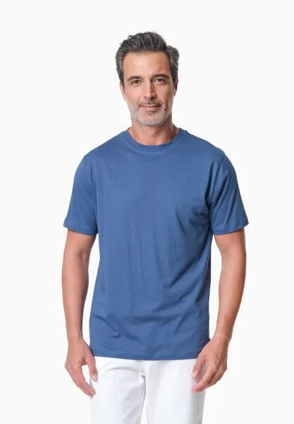 ORGANICATION ORGANICATION TANNJU | T-Shirt aus TENCEL Modal und Bio-Baumwolle, Light navy, – Produktbild 1 von 4