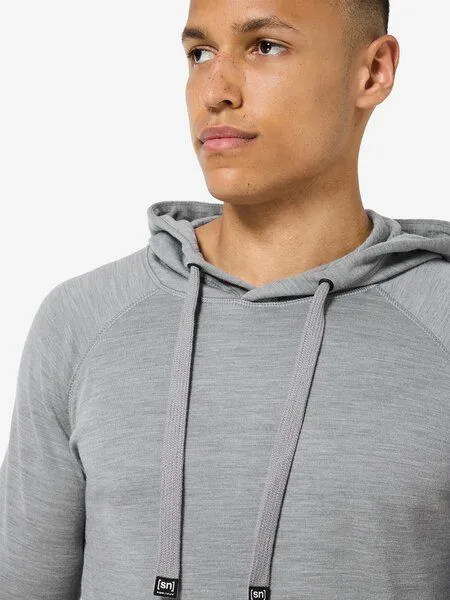 Super.Natural Super.Natural Kapuzenpullover FAVOURITE BIO für Herren, Merino, Cashmere grey melange, – Produktbild 2 von 4