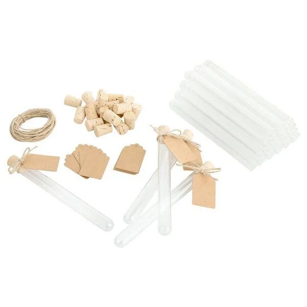 Kork-Deko Kork-Deko Reagenzgläser inkl. Kärtchen & Korken - 25 - 50 - 100er Sets – Produktbild 1 von 3