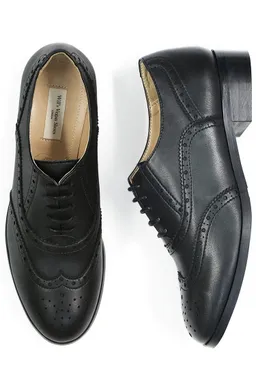 Will's Vegan Store Will's Vegan Store Damen vegan Oxford Brogues Schwarz – Produktbild 1 von 1
