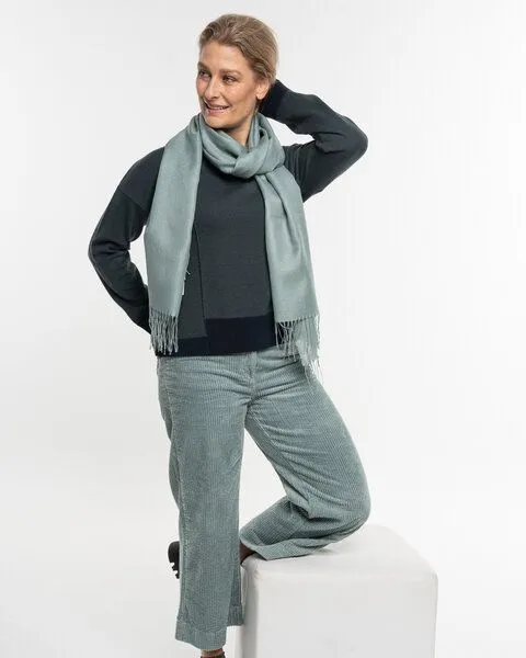 Alma & Lovis Alma & Lovis Exklusiver Schal im edlen Alpaka-Seide-Mix | Alpaca Scarf, Aloe (grün), – Produktbild 3 von 3