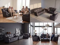 COTTA Polstergarnitur Casino, 3tlg. Set, Sofa Wohnzimmer Garnitur, Wellenunterfederung, (Set, 3-tlg), Sessel, 2-Sitzer, 2,5-Sitzer, hohe Rückenlehne – Produktbild 1 von 1