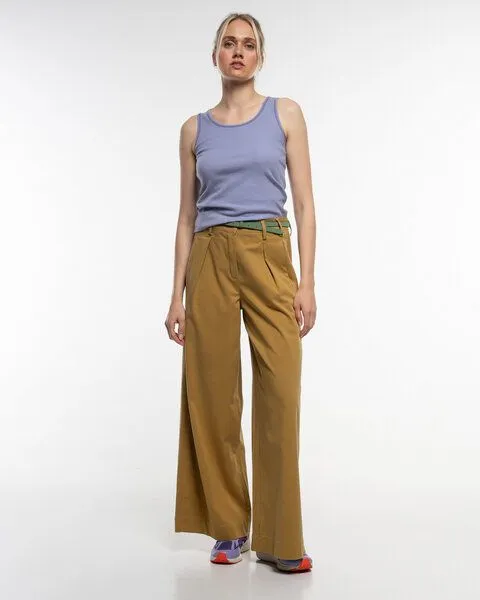 Alma & Lovis Alma & Lovis Weite Marlenehose aus softem Lyocell-Cotton-Mix | Twill Marlene, Gold (gelb-braun), – Produktbild 2 von 4