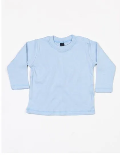 Babybugz Babybugz Baby Langarm Shirt 3 - 24 Monate 200 g/m², Dusty blue, – Produktbild 2 von 3