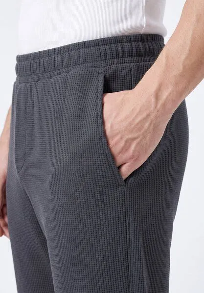 ORGANICATION ORGANICATION POZZAN | Waffel Jogginghose aus Bio-Baumwolle & recyceltem Polyester, Grey, – Produktbild 4 von 4