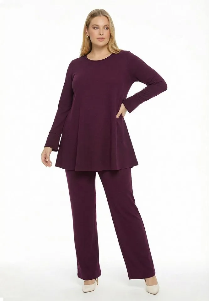 YOEK Tunika Damen Tunika mit Langarm, Lila, – Produktbild 2 von 4