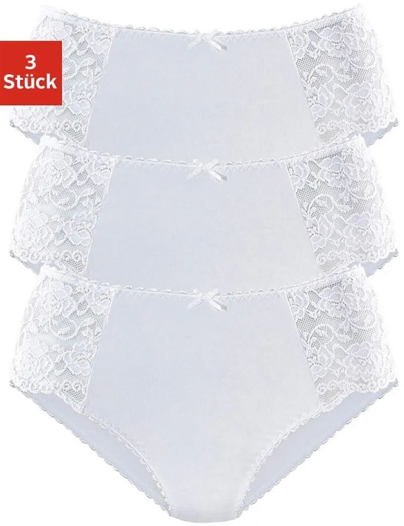 petite fleur by Lascana Hüftslip weiß, Weiß, – Produktbild 1 von 3