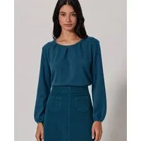HempAge HempAge Damen Jerseybluse aus Hanf/Biobaumwolle, Reef (blau), – Produktbild 1 von 1