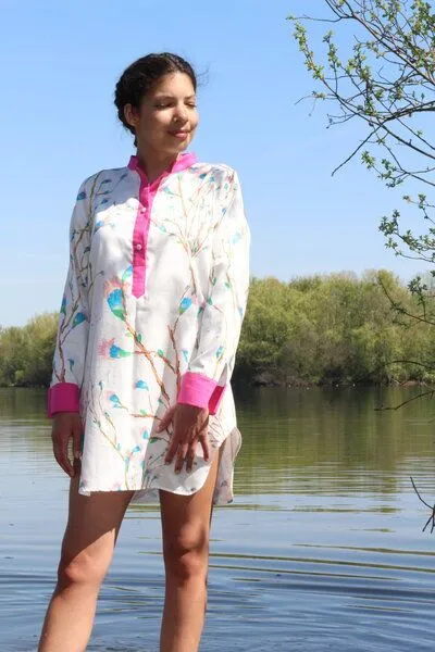 Sophia Schneider-Esleben Sophia Schneider-Esleben Tunika Hanami - Lange Bluse aus Bio-Baumwolle – Produktbild 1 von 2