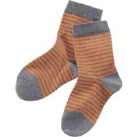 grödo Ringelsocken mandarine-grau Gr. 1-2 – Produktbild 1 von 1