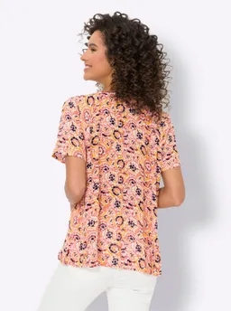 heine Druckbluse papaya-marine-bedruckt – Produktbild 1 von 1