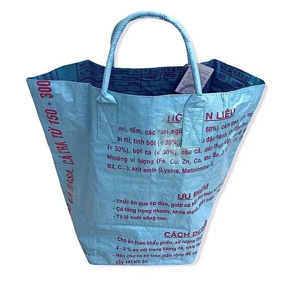 Beadbags Beadbags Kleine Universaltasche / Wäschesack aus recycelten Reissack Ri9.2, Hellblau, – Produktbild 4 von 6