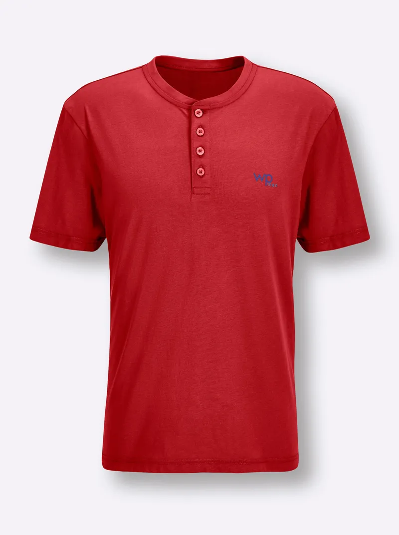 wäschepur men Schlafanzug-Shirt kirsche, Kirsche, – Produktbild 2 von 2