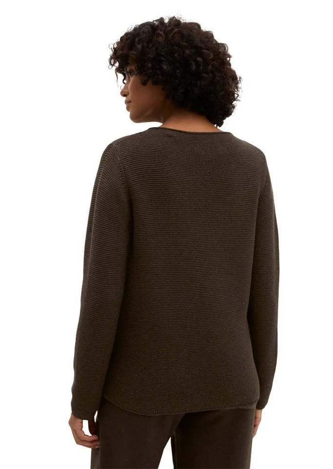 Marc O'Polo Marc O'Polo Strickpullover regular aus Organic Cotton, Braun, – Produktbild 3 von 5