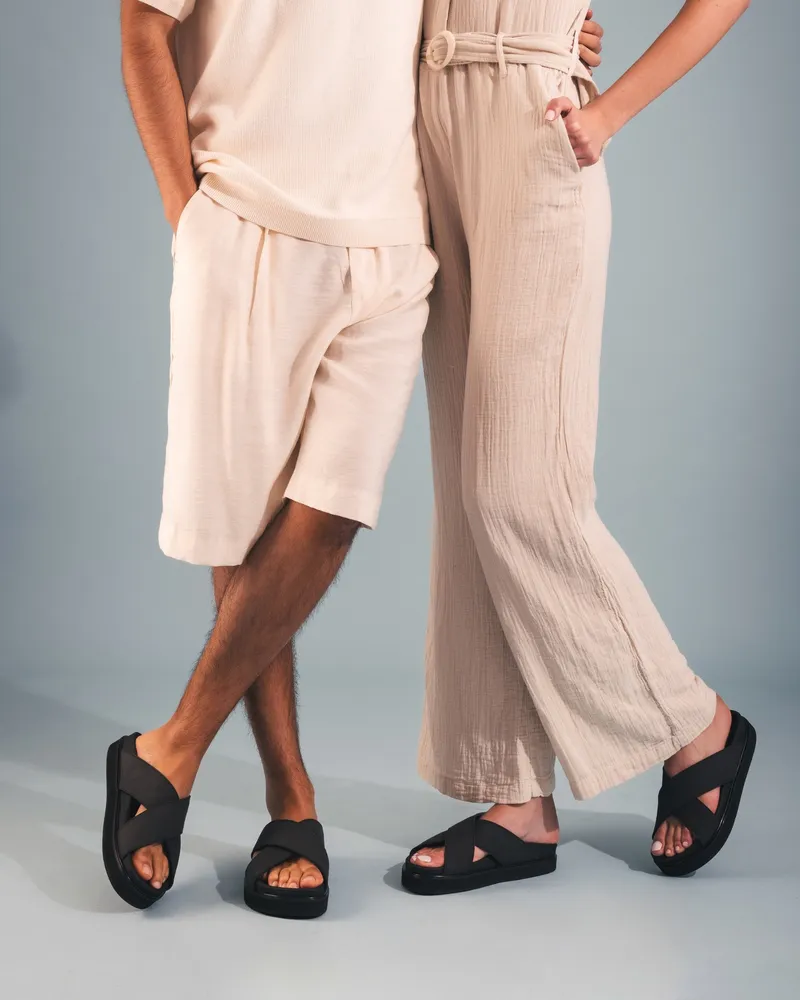 NAE NAE Damen vegan Sandalen Davu Schwarz, Schwarz, – Produktbild 1 von 2