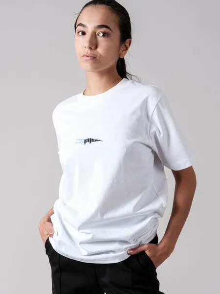 FANTASTIC REALITY STUDIOS Fantastic Reality Studios Crocodile Boxy Fit T-Shirt – Bio-Baumwolle, Unisex, Weiss, – Produktbild 2 von 4