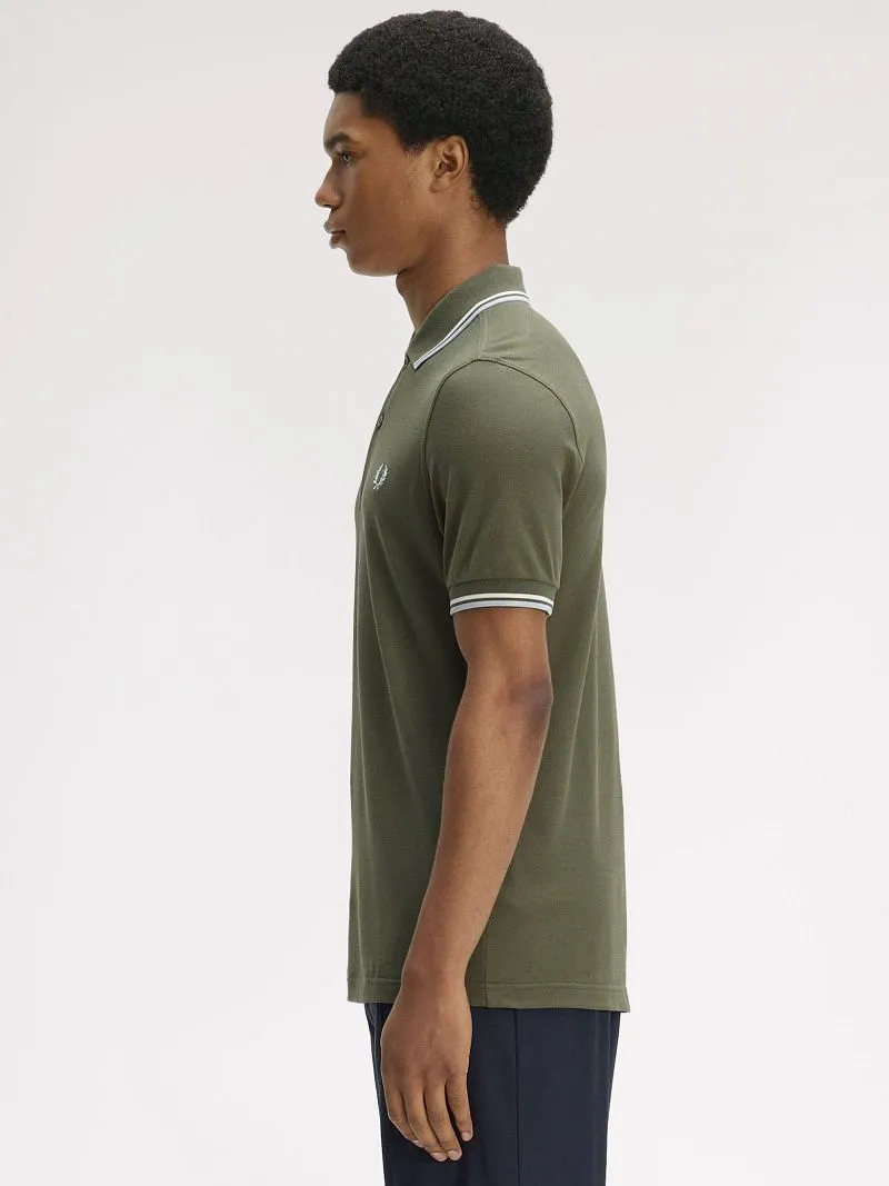 Fred Perry Fred Perry Polo Twin Tipped M3600 Grün 87B - Größe XL, Grün, – Produktbild 2 von 5