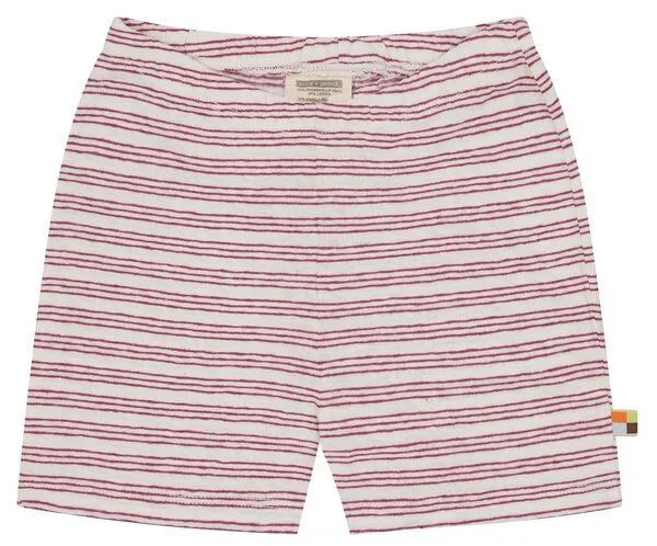 loud + proud loud + proud Babys & Kinder Short Streifen mit Leinen, GOTS-zertifiziert, Rouge(rosa), – Produktbild 2 von 3