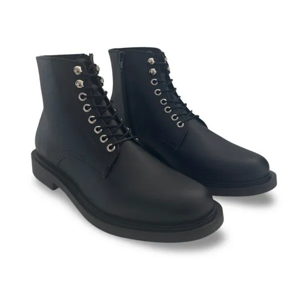 Nae Vegan Shoes Nae Vegan Shoes NAE | Jules Vegane Herrenstiefel – Schnürstil mit Reißverschluss, Schwarz, – Produktbild 2 von 4