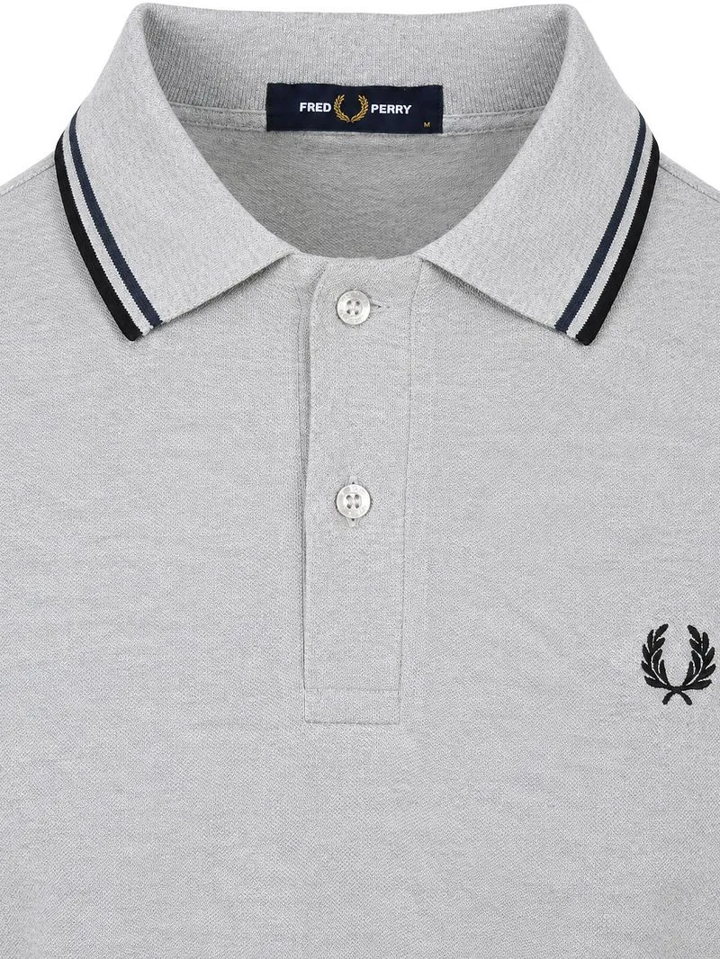 Fred Perry Fred Perry Poloshirt Tipped M3600 Grau 88C - Größe L, Grau, – Produktbild 3 von 5