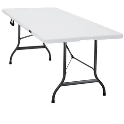 Casaria® Casaria Casaria Gartentisch Weiß Kunststoff 220x70x72cm klappbar – Produktbild 1 von 1