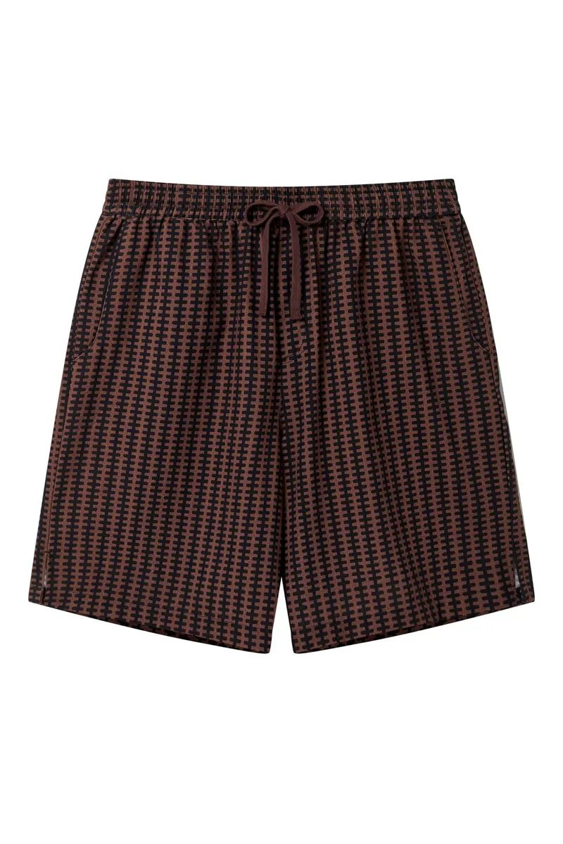 KOMODO KOMODO Herren vegan Shorts Jerry Stripe Braun, Braun, – Produktbild 1 von 1