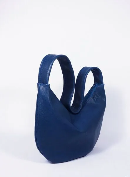 monday market monday market Handtasche Tilda aus pflanzlich gegerbtem Büffel-Leder, Blau, – Produktbild 4 von 4