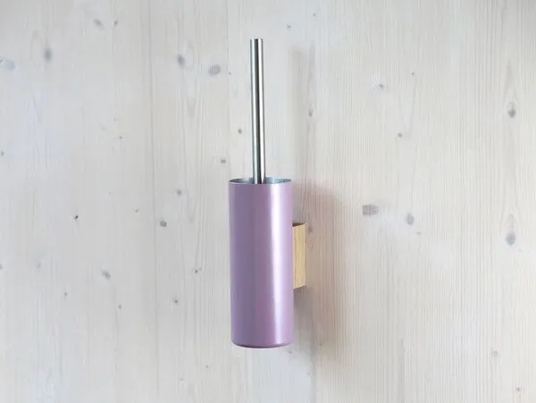 werkvoll by Lena Peter werkvoll by Lena Peter Recycling Wandhalter WC-Bürste FIRE mit Edelstahlgriff, Violett, – Produktbild 1 von 4