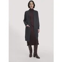 hessnatur hessnatur Strick Jacke Relaxed aus Bio-Schurwolle mit Bio-Baumwolle, Anthrazit, – Produktbild 2 von 8