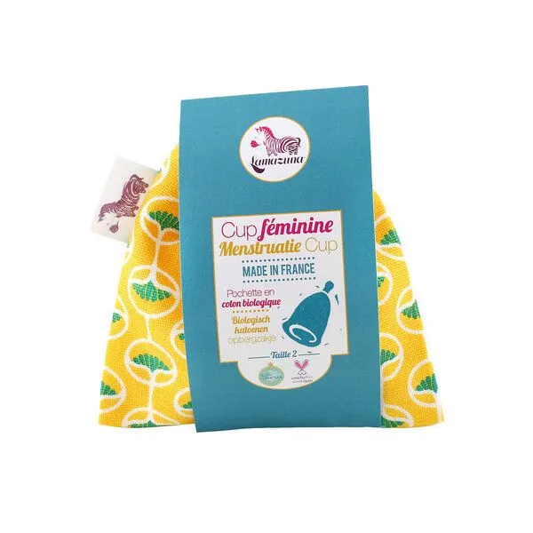 Lamazuna Lamazuna Menstruationstasse mit Bio-Baumwollsäckchen - 2 verschiedene Größen – Produktbild 2 von 2