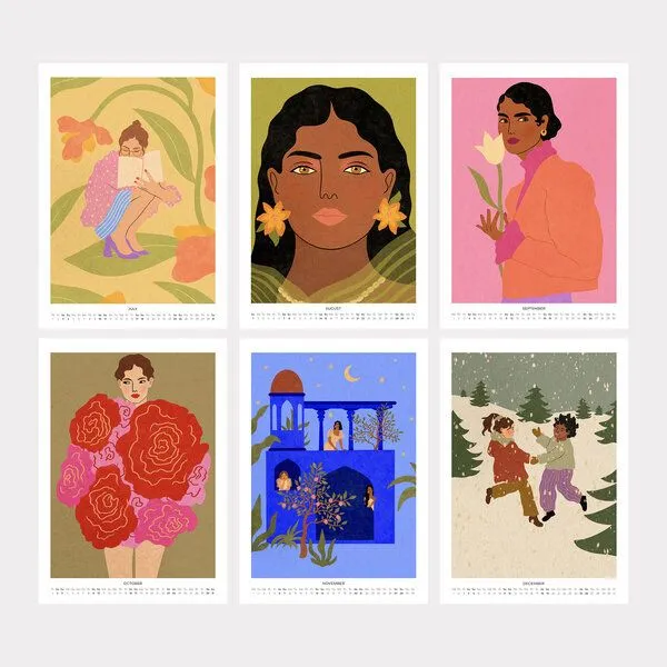 Photocircle Photocircle Pastel Dreams Design Wandkalender 2027 – Feminine Kunst & Pastellfarben – Produktbild 2 von 4