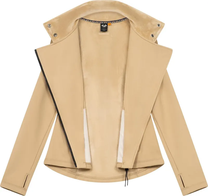 ragwear ragwear Sweatjacke Saskie Modische Damen Kapuzenjacke mit kuschlig weichem Innenfutter, Braun, – Produktbild 1 von 5