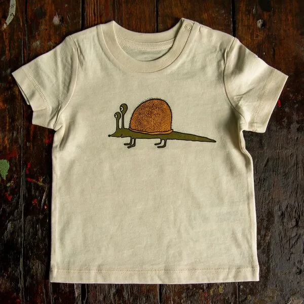 Cmig Cmig Baby T-shirt Schnigel (Schnecke & Igel), Natur weiß, – Produktbild 1 von 2