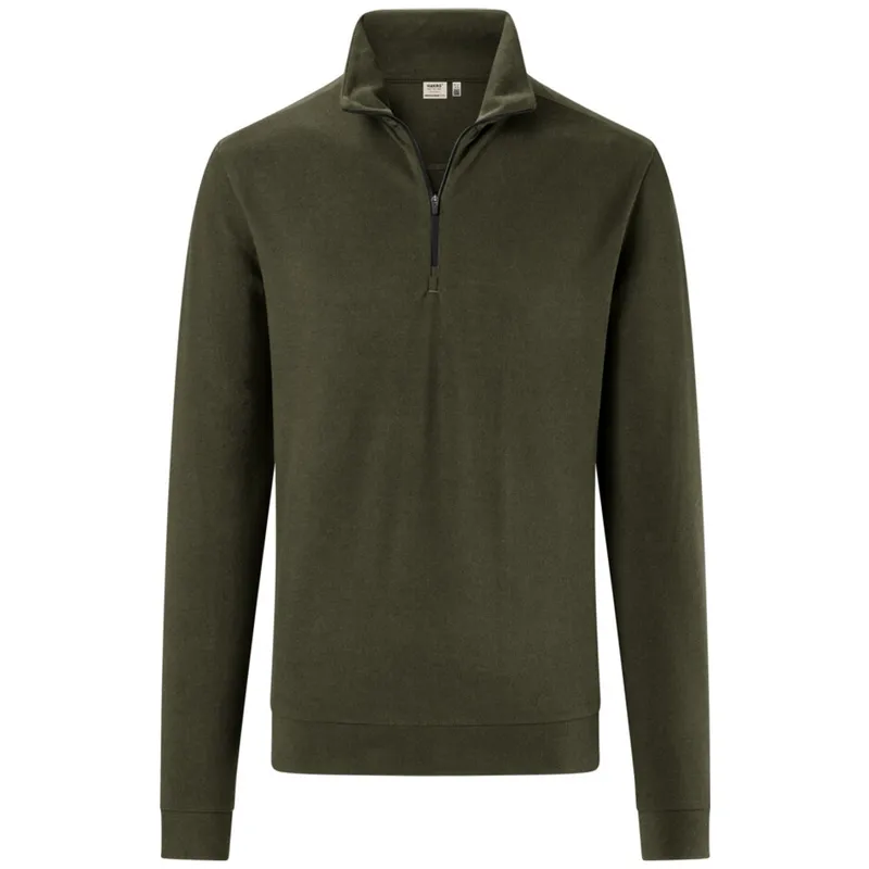 HAKRO HAKRO Zip-Longsleeve Piquè ECO #535 Gr. M olive – Produktbild 1 von 1