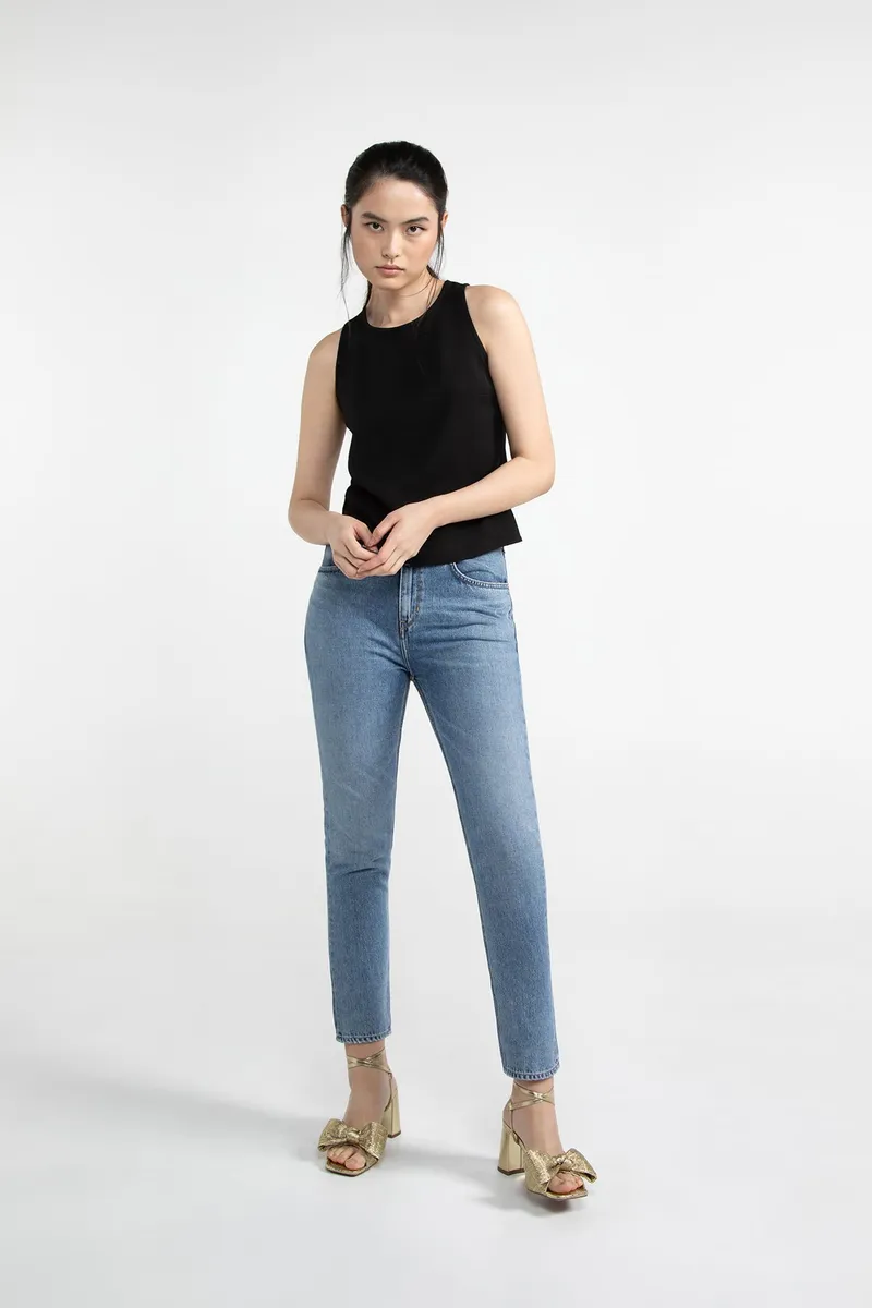 Lovjoi LOVJOI Damen vegan Jeans Pauleena Authentic Blau, Dunkelblau, – Produktbild 1 von 2