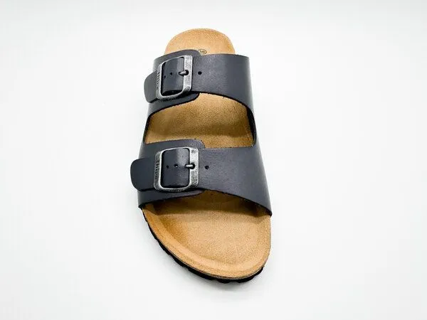 thies thies ® Eco Sandalen aus vegetabil gegerbtem Leder, Charcoal, – Produktbild 3 von 4