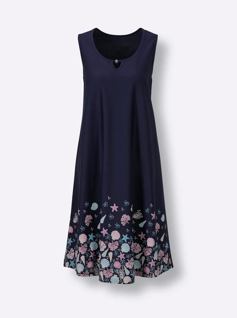 feel good Sommerkleid, Marine-aqua, – Produktbild 1 von 2