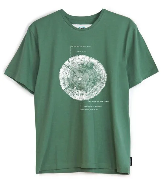 Gary Mash GARY MASH T-Shirt Liferings aus Biobaumwolle, Olivgrün (grün), – Produktbild 1 von 1