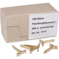 Flachkopfklammern, 19 mm, vermessingt, 100 Stk. – Produktbild 1 von 1