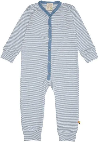 loud + proud loud + proud Baby Overall Pyjama aus Bio Baumwolle und GOTS zertifiziert, Dusk/blau, – Produktbild 3 von 3