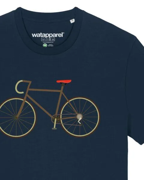 watapparel watapparel T-Shirt Unisex Fahrrad, French navy, – Produktbild 3 von 3