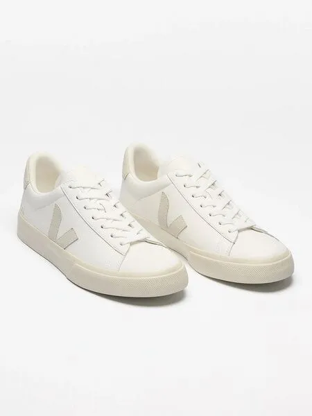 Veja Veja Sneaker Damen - Campo Chromefree, Weiß (extra white natural suede), – Produktbild 5 von 6