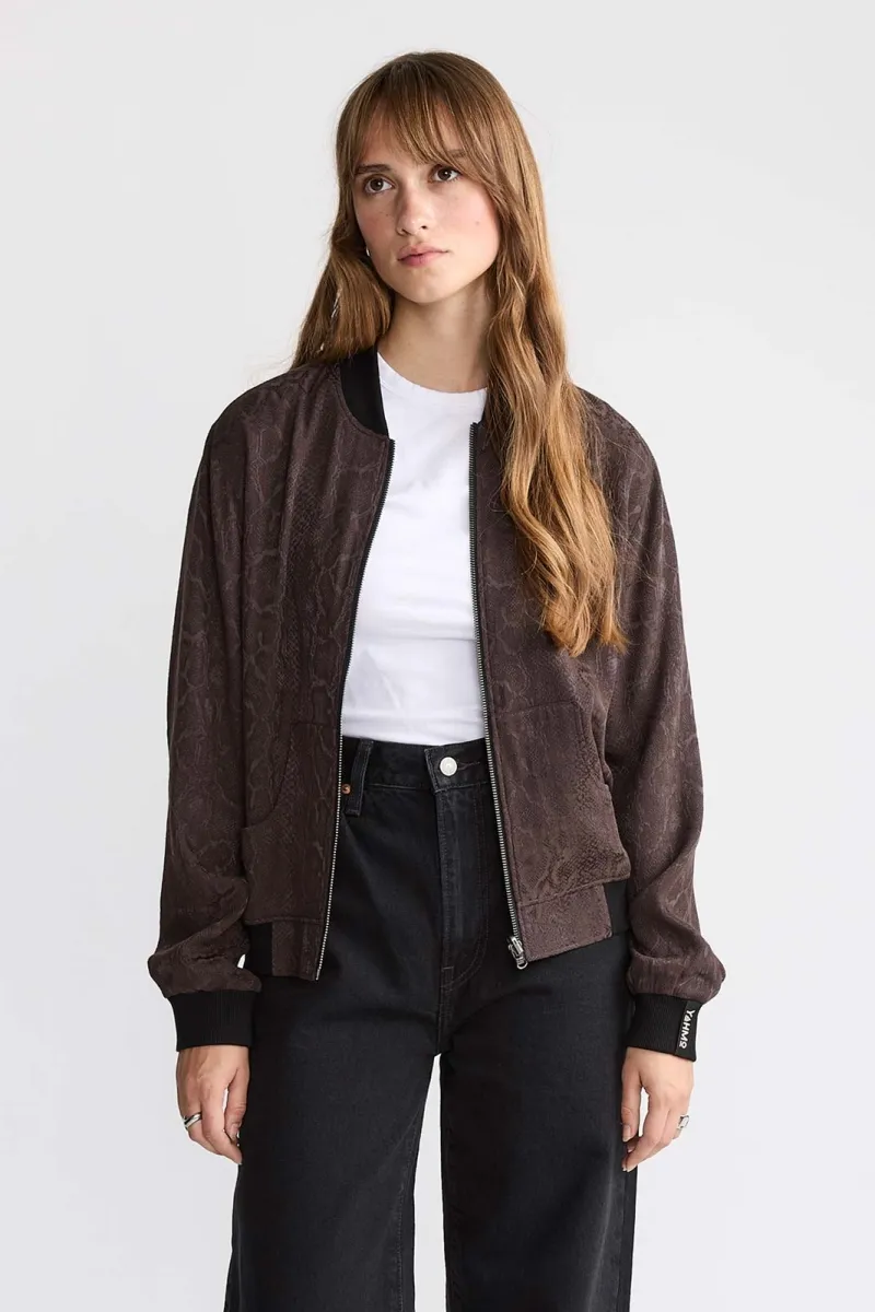 Yahmo Yahmo Damen vegan Jacke Bomber Reversible Ruth Cobra/Schwarz, Schwarz, – Produktbild 2 von 2