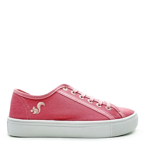 thies Veganer Sneaker "thies ® Natural Dye Plain" aus Biobaumwolle, Raspberry (rosa), – Produktbild 1 von 4