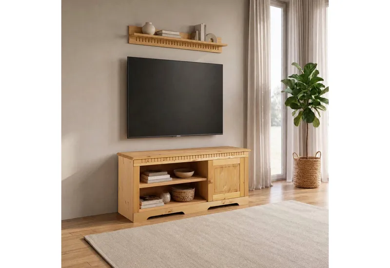OTTO home Wandboard Cubrix, aus massivem Kiefernholz, in zwei unterschiedlichen Breiten, Beige, – Produktbild 8 von 8
