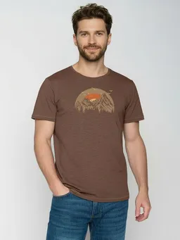 GreenBomb GREENBOMB Peak Circle Spice - Sportliches T-Shirt aus Bio-Baumwolle / hochwertiger Print / GOTS / Fair & Vegan – Produktbild 1 von 1