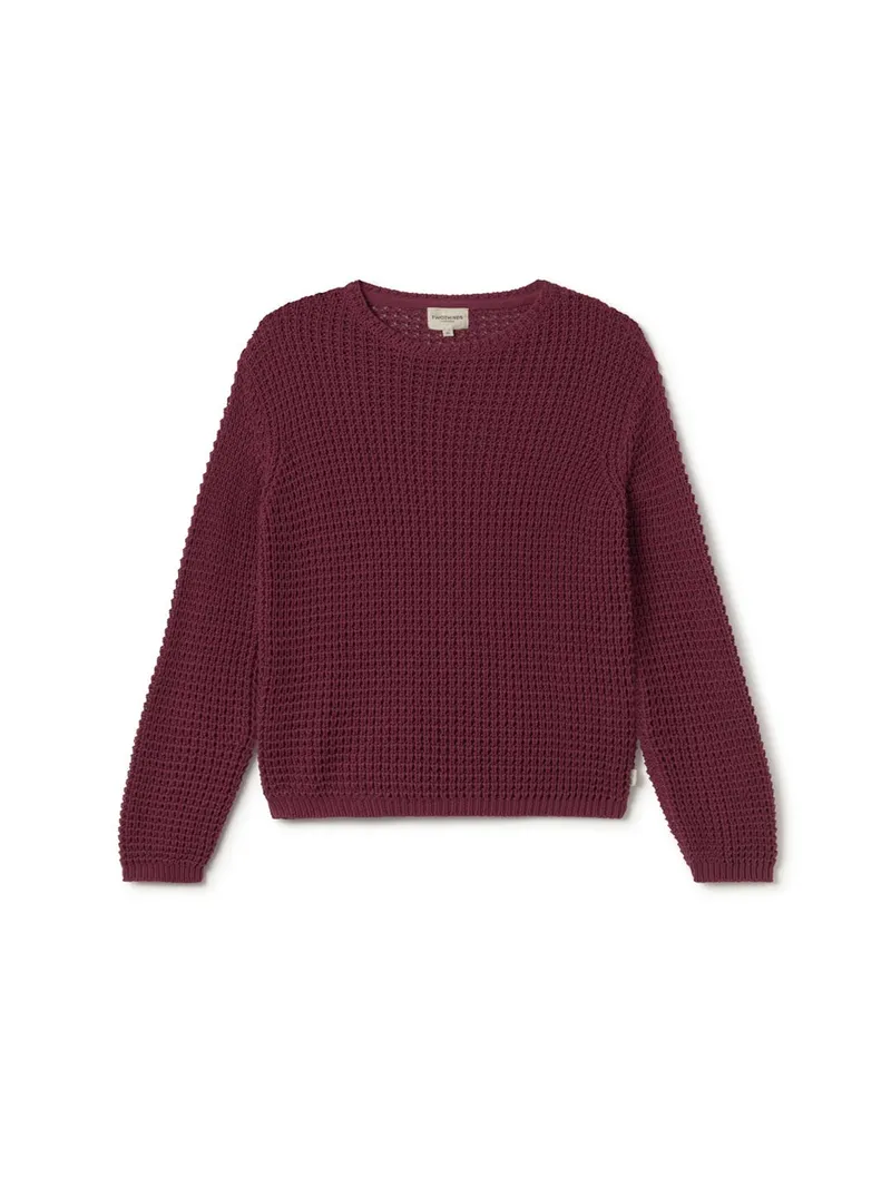 TWOTHIRDS TWOTHIRDS Damen vegan Pullover Teresa Dark Cranberry, Dunkelrot, – Produktbild 2 von 2
